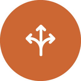 3 arrows pointing different direction